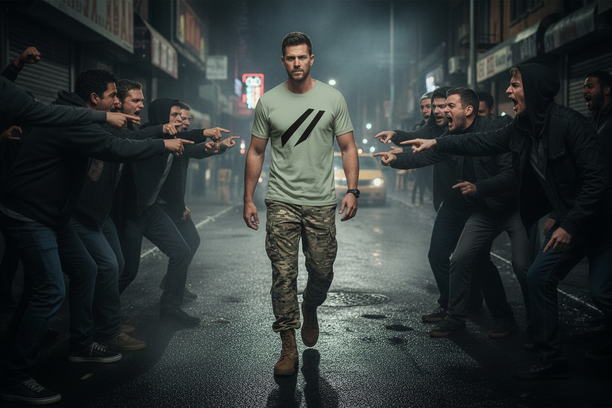 TONGUE OUT “GO ALL OUT” Fitted Sneaker Tee