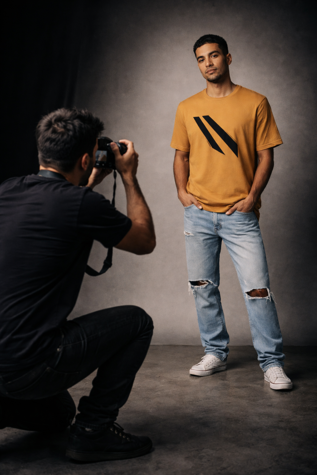 TONGUE OUT “GO ALL OUT” Fitted Sneaker Tee