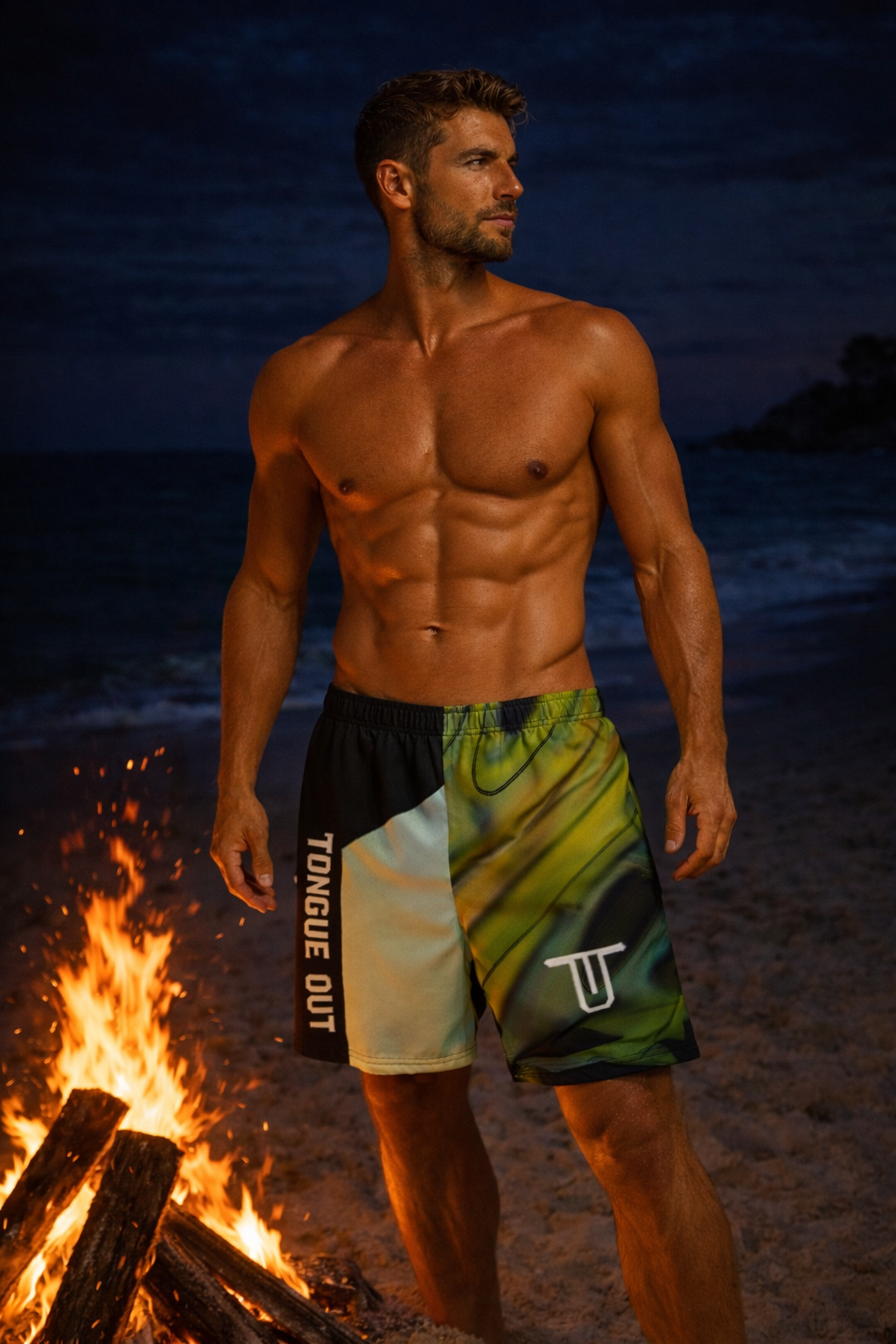 TONGUE OUT “GET WET” Boardshort Trunks